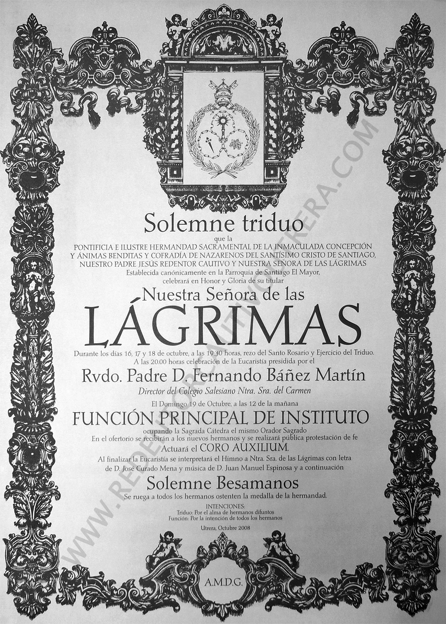 CARTEL DEL TRIDUO Y LA FUNCIÓN SOLEMNE